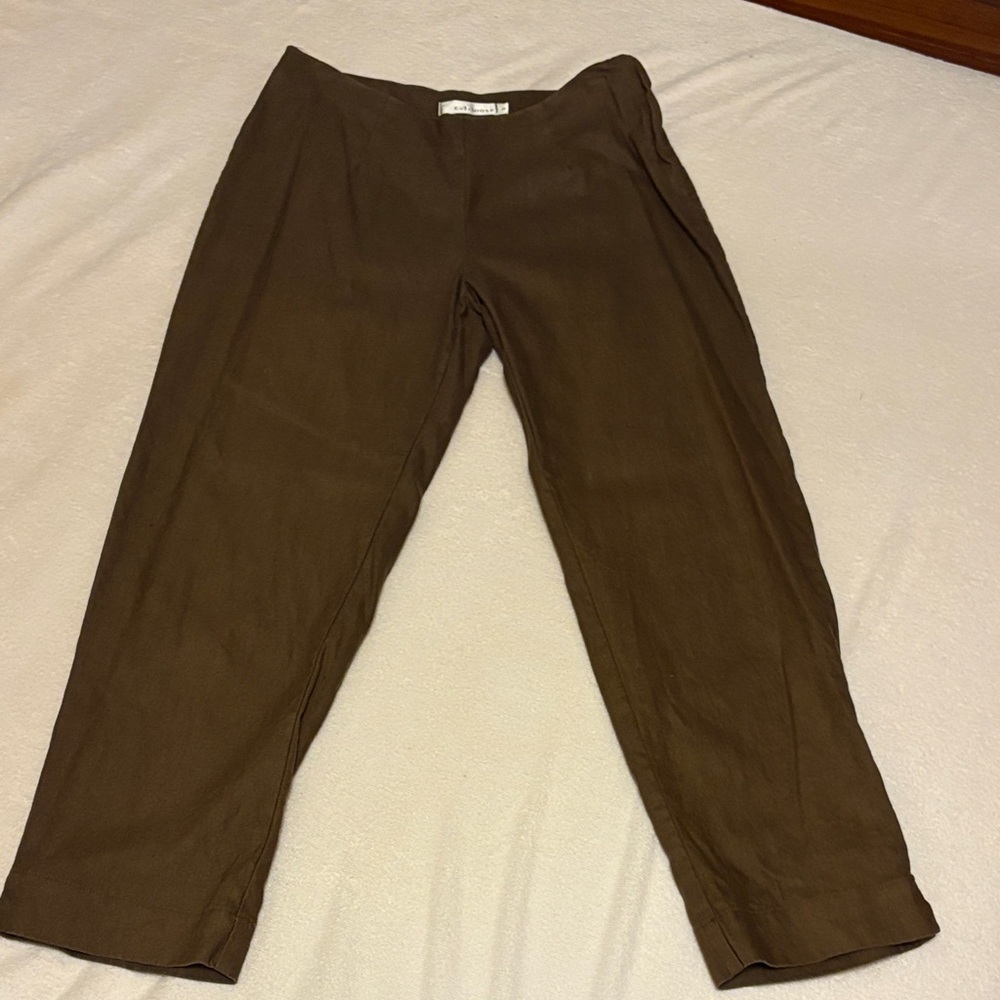 Cut Loose Cropped cotton side zip pants